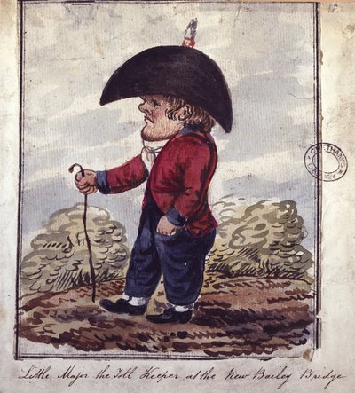 Little Major the toll keeper at the New Bailey Bridge, first quarter of the 19th century by Gerrard